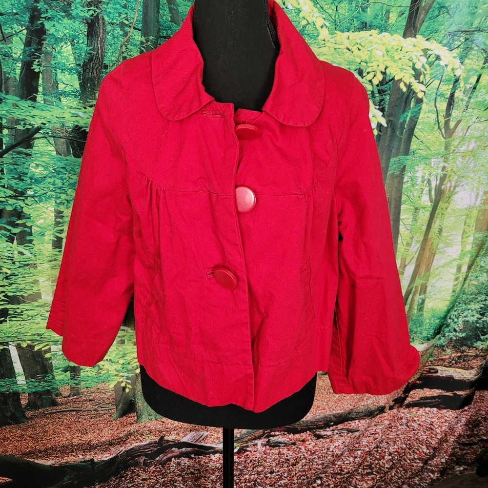 (3270-7) Crystal Candy, Womens,Size Large,Red Jacket, Coat, (3270-7)